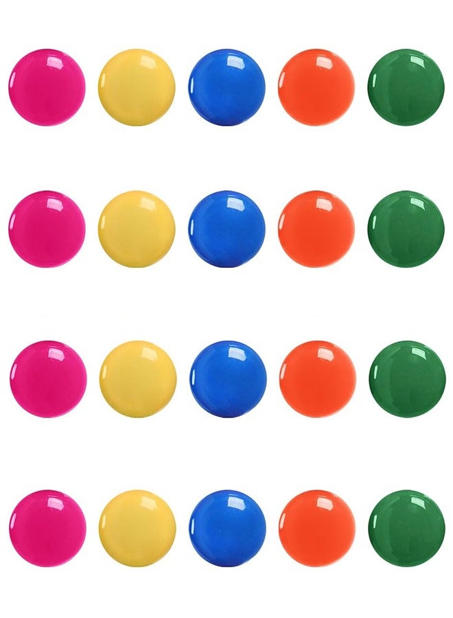 Generic 1.2 Inch Round Magnetic Button with 5 Assorted Colors for Office, Fridge & Lockers - Image 1