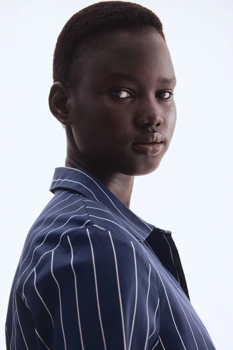 اتش اند ام قميص قطني مطاطي