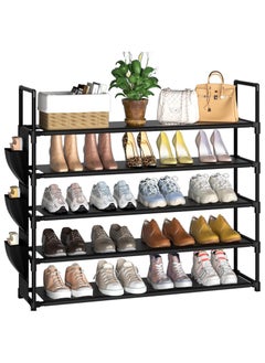NNEWVANTE Shoe Rack 5 Tier Shoe Organizer Shoe Storage 20-25 Pairs Shoe Rack for Closet Shoe Rack Organizer Entryway Shoe Holder Space Saving Shoe Shelf Shoe Stand Large Tall Shoe Tower Garage Door  - Image 1