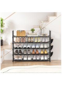 NNEWVANTE Shoe Rack 5 Tier Shoe Organizer Shoe Storage 20-25 Pairs Shoe Rack for Closet Shoe Rack Organizer Entryway Shoe Holder Space Saving Shoe Shelf Shoe Stand Large Tall Shoe Tower Garage Door  - Image 4