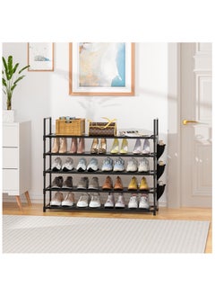 NNEWVANTE Shoe Rack 5 Tier Shoe Organizer Shoe Storage 20-25 Pairs Shoe Rack for Closet Shoe Rack Organizer Entryway Shoe Holder Space Saving Shoe Shelf Shoe Stand Large Tall Shoe Tower Garage Door  - Image 2