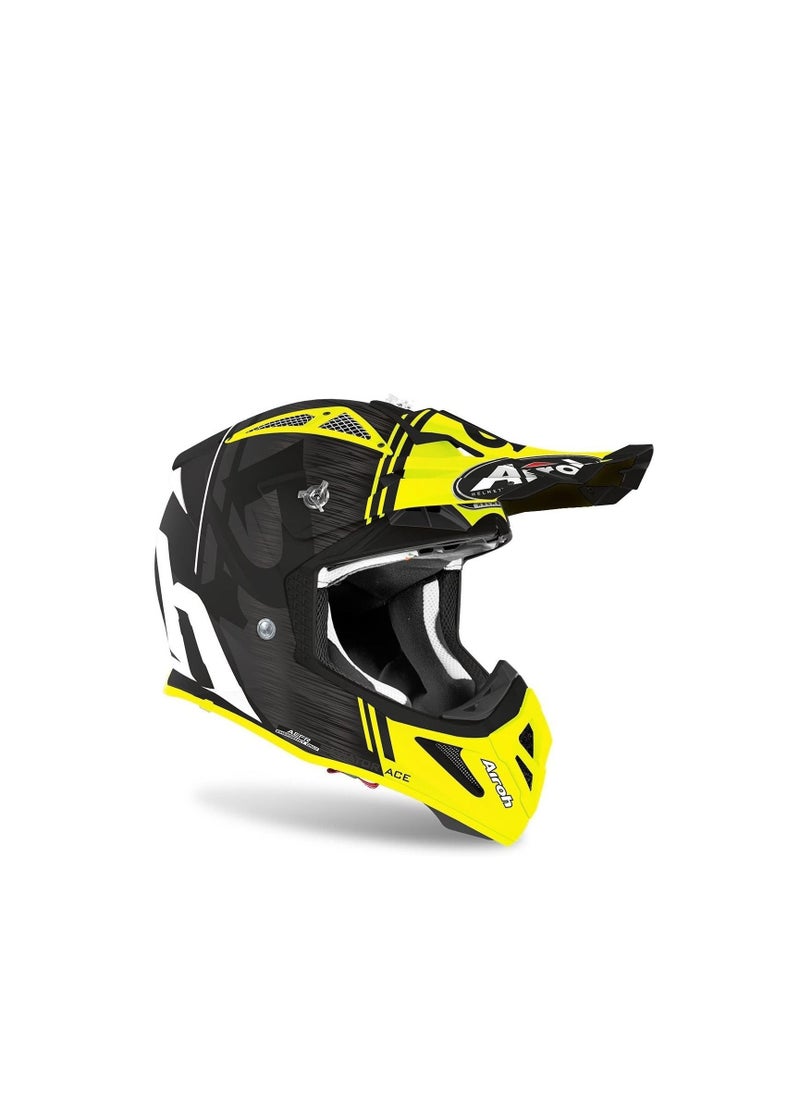 Airoh - Airoh Helmets Aviator Ace Kybon Yellow Matt Size-Medium - Image 1