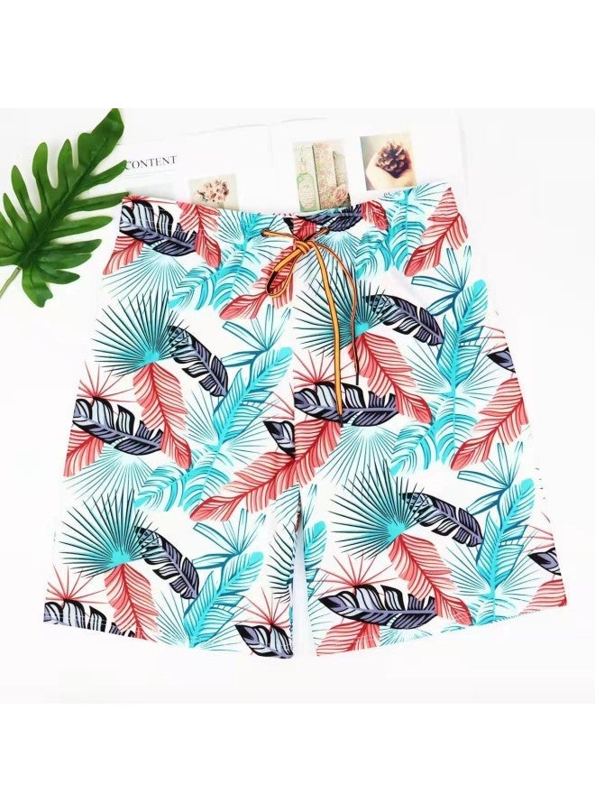 Generic Shorts Men's Sports Casual Five-point Large Pants Fashionable Summer Seven-point Loose Ins Beach Trunks Swimming Trunks-Color:2233 Print: Yellow-Size:4XL - Image 5