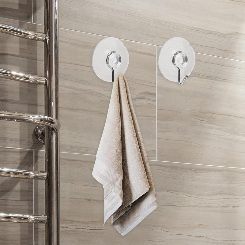Healifty 10pcs PVC Suction Cup Hooks 40mm Strong Vacuum Multi-Purpose Hanging Hooks for Kitchen Bathroom Glass Window Towel Holder - Image 5