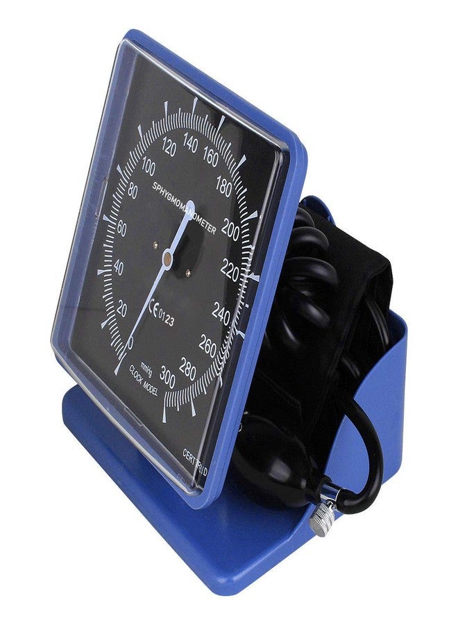 MCP Desktop Bloop Pressure Monitor Aneroid Blood Pressure Apparatus Clock Model Blood Pressure Monitor - with Cuff, Bulb and Valve (Black screen) - Image 4