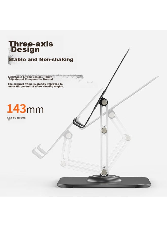 Stiger [stable Upgrade] Tablet Stand, Enlarged Ipad And Phone Desktop Multi-functional Universal Lazy Stand, Foldable Height Adjustable 360° Rotating Support Stand For Office And Study - Image 3