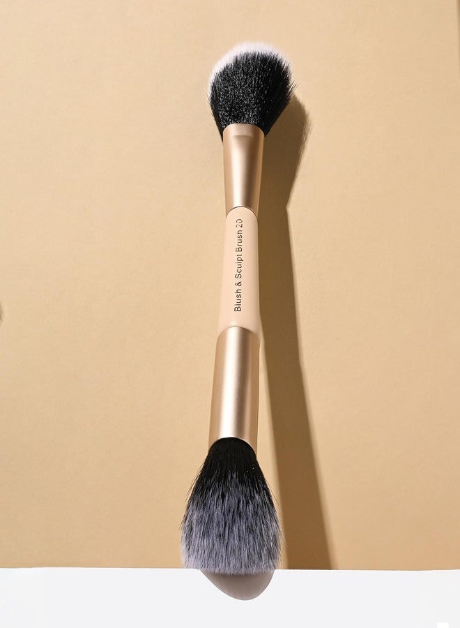 Milagro Beauty Blush & Sculpt Duo Powder Brush 20 | Ultra Soft Bristles | Cruelty-Free Makeup Brush for Blending, Contouring & Sculpting | Vegan, Reusable, Dual Ended Makeup Brush - Image 5