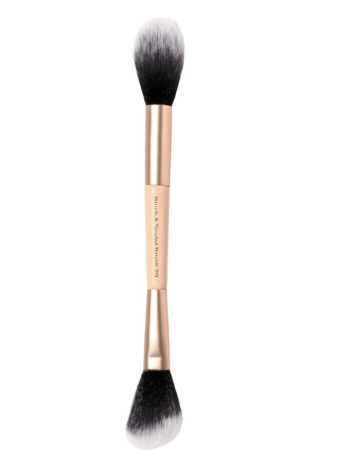 Milagro Beauty Blush & Sculpt Duo Powder Brush 20 | Ultra Soft Bristles | Cruelty-Free Makeup Brush for Blending, Contouring & Sculpting | Vegan, Reusable, Dual Ended Makeup Brush - Image 1
