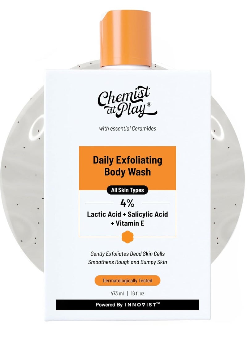 Chemist at Play 1% Salicylic Acid Exfoliating Body Wash 473ml and Enriched with Vitamin E  Murumuru Gentle Exfoliating - Image 1