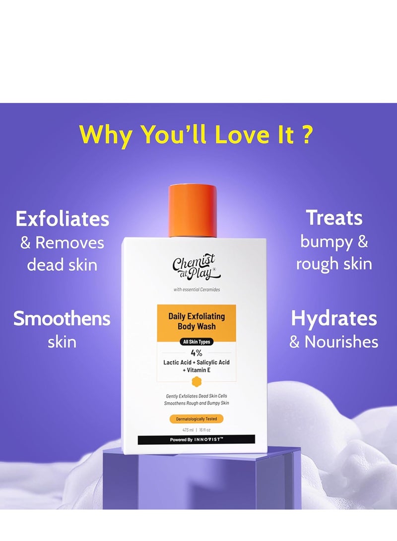 Chemist at Play 1% Salicylic Acid Exfoliating Body Wash 473ml and Enriched with Vitamin E  Murumuru Gentle Exfoliating - Image 2