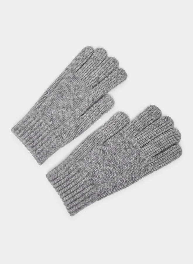 Styli Styli Textured Knit Gloves