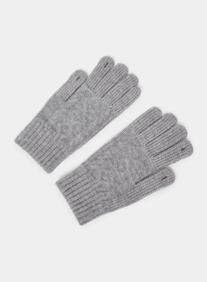 Styli Styli Textured Knit Gloves