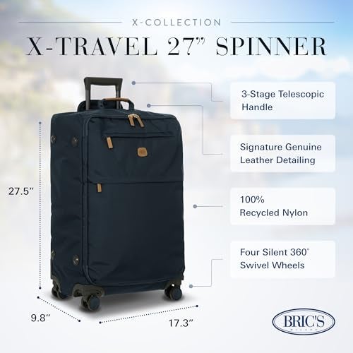 Bric's X-Bag Large Spinner with Frame - 27 Inch - Suitcases with Wheels - Checked Luggage - Navy - Image 2