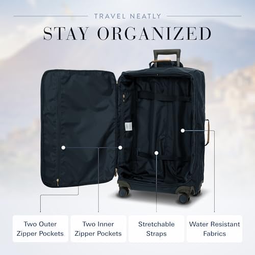 Bric's X-Bag Large Spinner with Frame - 27 Inch - Suitcases with Wheels - Checked Luggage - Navy - Image 3