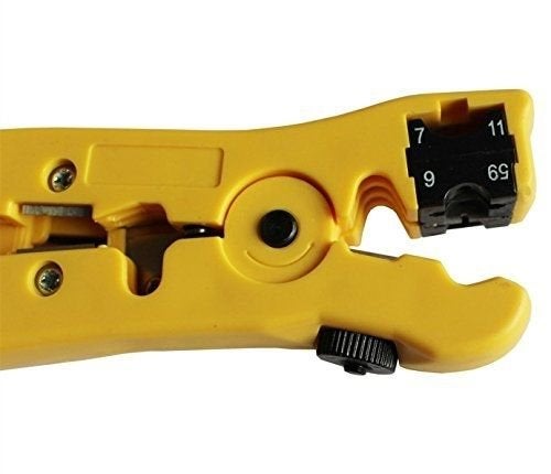 exgoofit Pack 2pcs Universal Cable Wire Stripper Cutter Stripping Tool for Flat or Round UTP Cat5 Cat6 Wire Coax Coaxial - Image 4