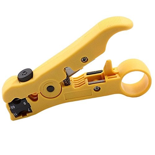 exgoofit Pack 2pcs Universal Cable Wire Stripper Cutter Stripping Tool for Flat or Round UTP Cat5 Cat6 Wire Coax Coaxial - Image 3