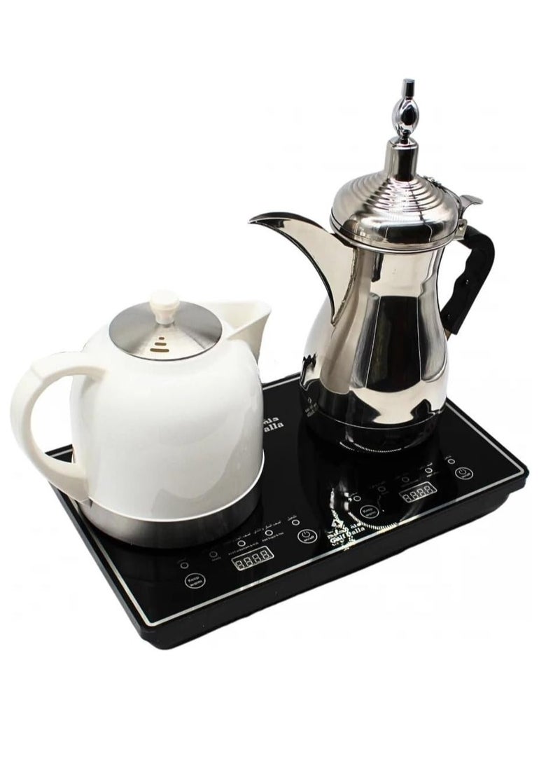 Gulf Dalla Gulf Dalla Tea & Coffee Maker, 1000ml + 1000ml, 1000W, with Glass and Accessories  - Image 4