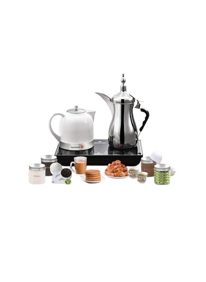 Gulf Dalla Gulf Dalla Tea & Coffee Maker, 1000ml + 1000ml, 1000W, with Glass and Accessories  - Image 2