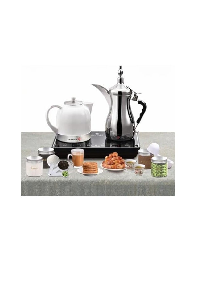 Gulf Dalla Gulf Dalla Tea & Coffee Maker, 1000ml + 1000ml, 1000W, with Glass and Accessories  - Image 3