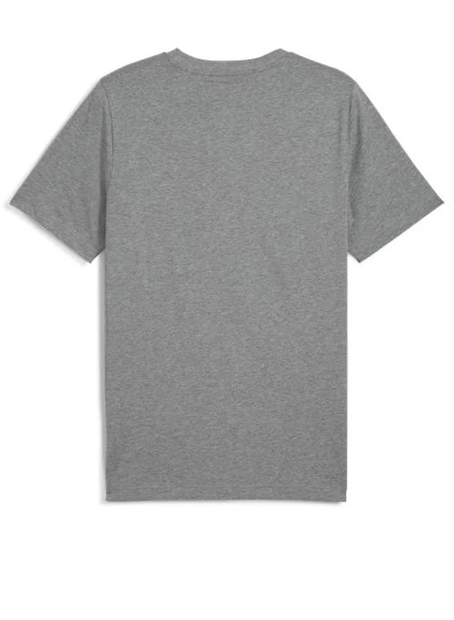 Puma medium gray heather ESS No. 1 Logo Tee for Men | Best Price UAE