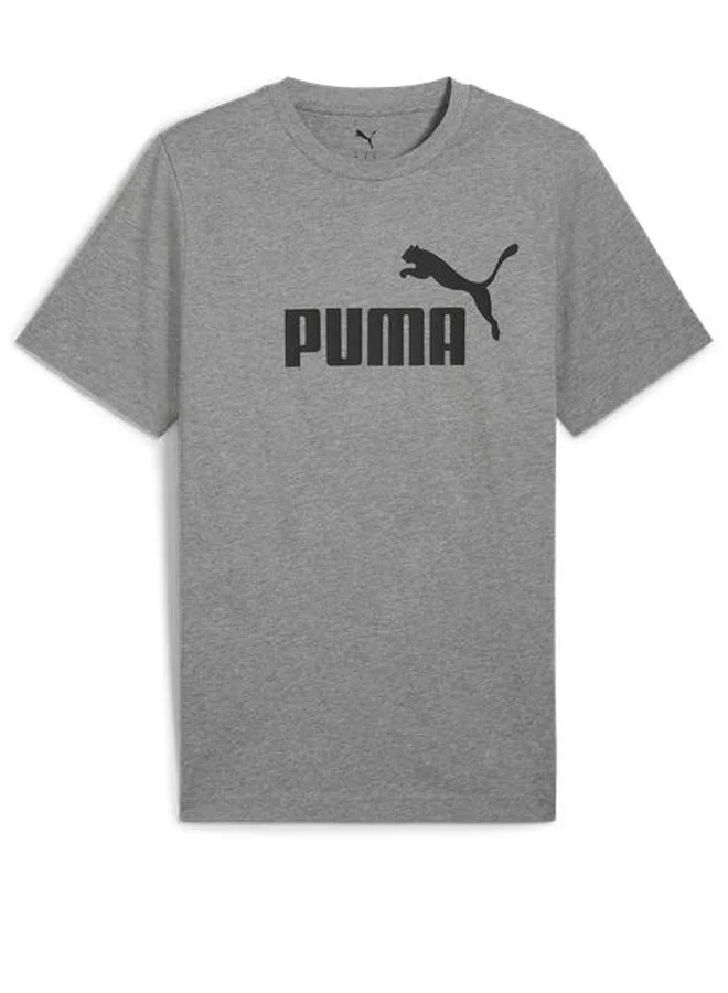 Puma medium gray heather ESS No. 1 Logo Tee for Men | Best Price UAE