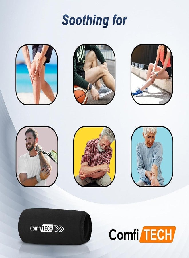 KONSSEE Elbow Ice Pack for Tendonitis and Tennis Elbow Ice Pack Wrap Sleeve Cold Compression Golfers Arm Ice Pack for Injuries Reusable Gel Ice Wrap for Pain Relief - Image 2