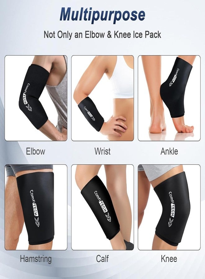 KONSSEE Elbow Ice Pack for Tendonitis and Tennis Elbow Ice Pack Wrap Sleeve Cold Compression Golfers Arm Ice Pack for Injuries Reusable Gel Ice Wrap for Pain Relief - Image 3