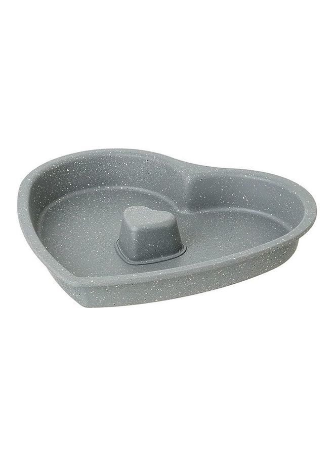 Heart Cake Mold With A Heart Hole Of 28 Cm Grey