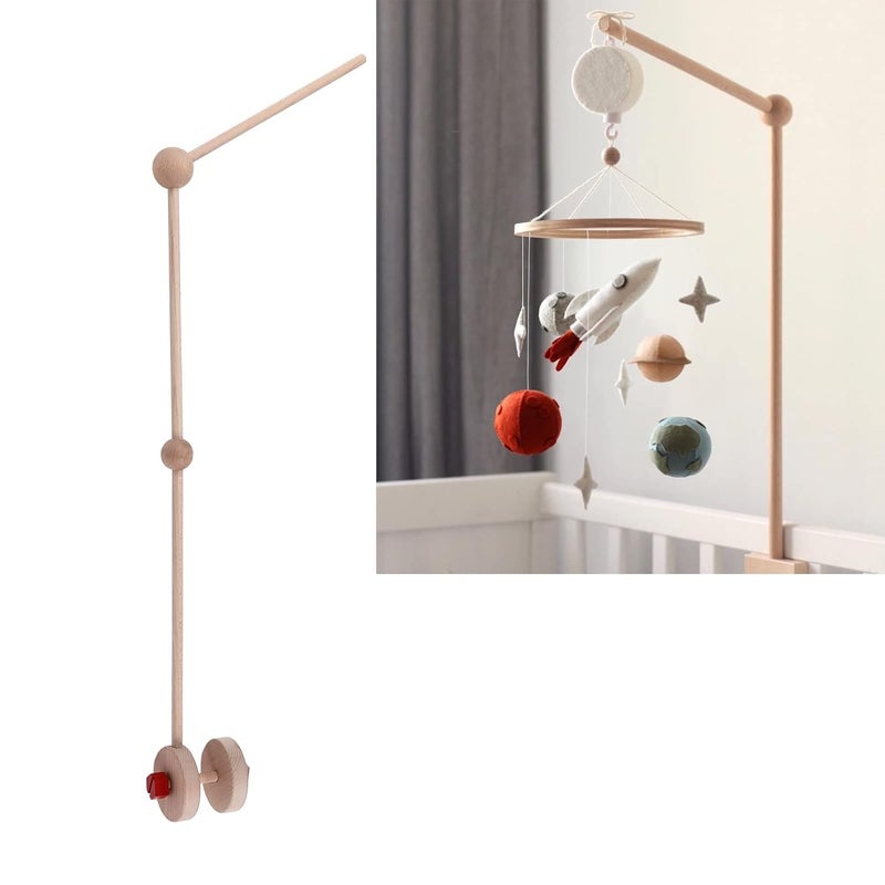 klarako Baby Crib Mobile Arm, Wooden Mobile Arm Bracket Crib Mobile Hanger Holder Hanging Baby Crib Attachment for Nursery Decor - Image 2