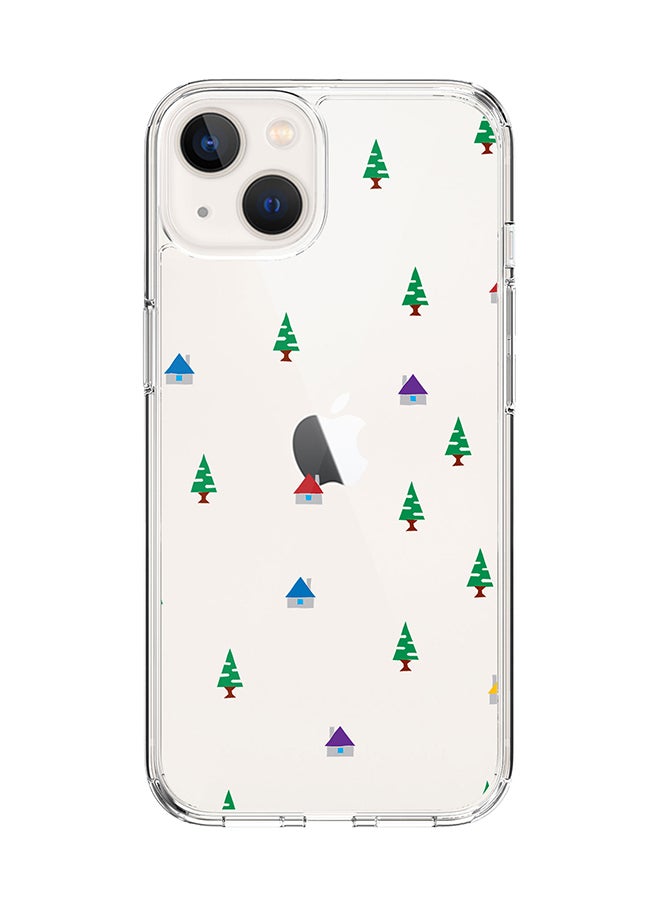 Stylizedd Classic Clear Case for Apple iPhone 15 Hybrid Soft Case Flexible Edges Anti Drop TPU PC Gel Thin Transparent Cover [ Designed for Apple iPhone 15 ] - Cabin Wood  - Image 1