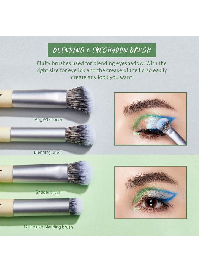 Jessup Eyeshadow Brush Set 8Pcs Eye Makeup Brushes Premium Crueltyfree Eyeshadow Blending Concealer Eyebrow Eyeliner Spoolie Brush Kit T328 - Image 4