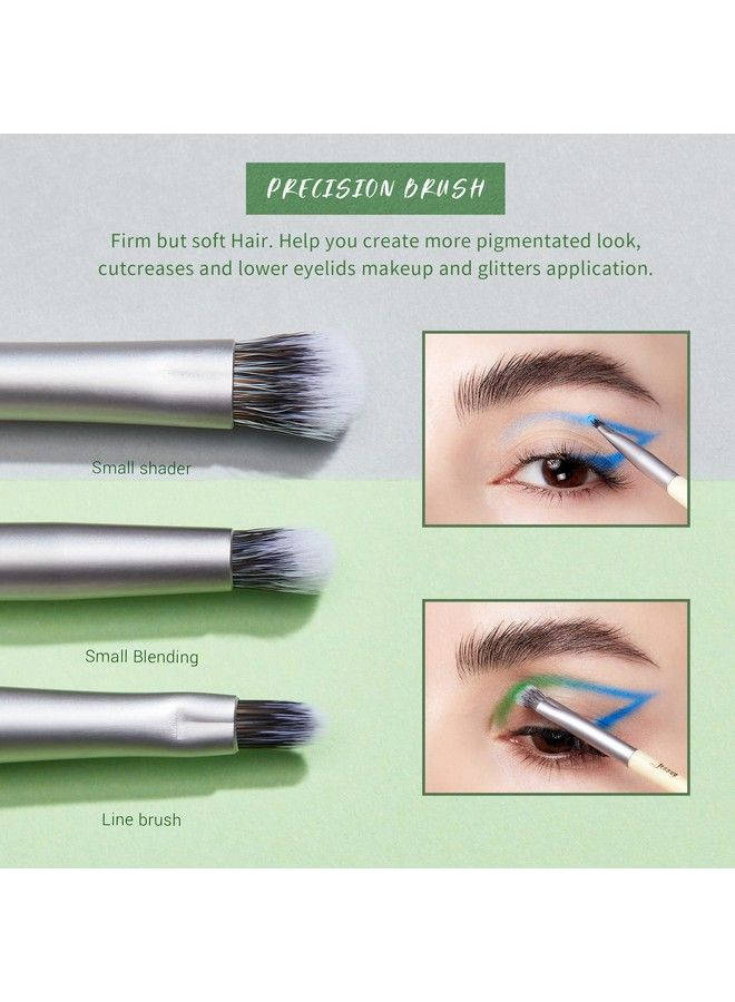 Jessup Eyeshadow Brush Set 8Pcs Eye Makeup Brushes Premium Crueltyfree Eyeshadow Blending Concealer Eyebrow Eyeliner Spoolie Brush Kit T328 - Image 5