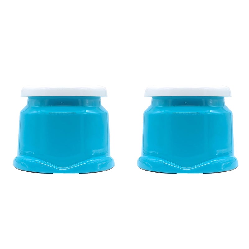 Jaycee JAYCEE Premium Asthetic Design Strong and Durable Multipurpose Stool for BathroomHome and Kitchen Pack of 2 Blue  - Image 1