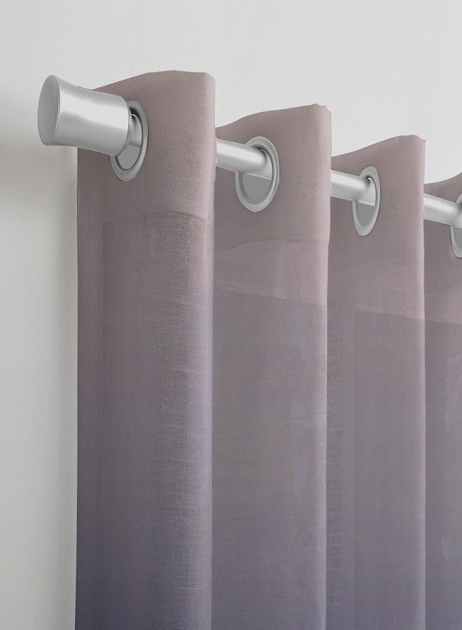Stoa Paris Sheer Ombre Printed Door Curtain, Aesthetic Curtain with Easy Grommet Installation, Light Filtering, Home Decor, Bedroom, Balcony, Living Room, Set of 1 Parda, Evening Glow - Navy - Image 5