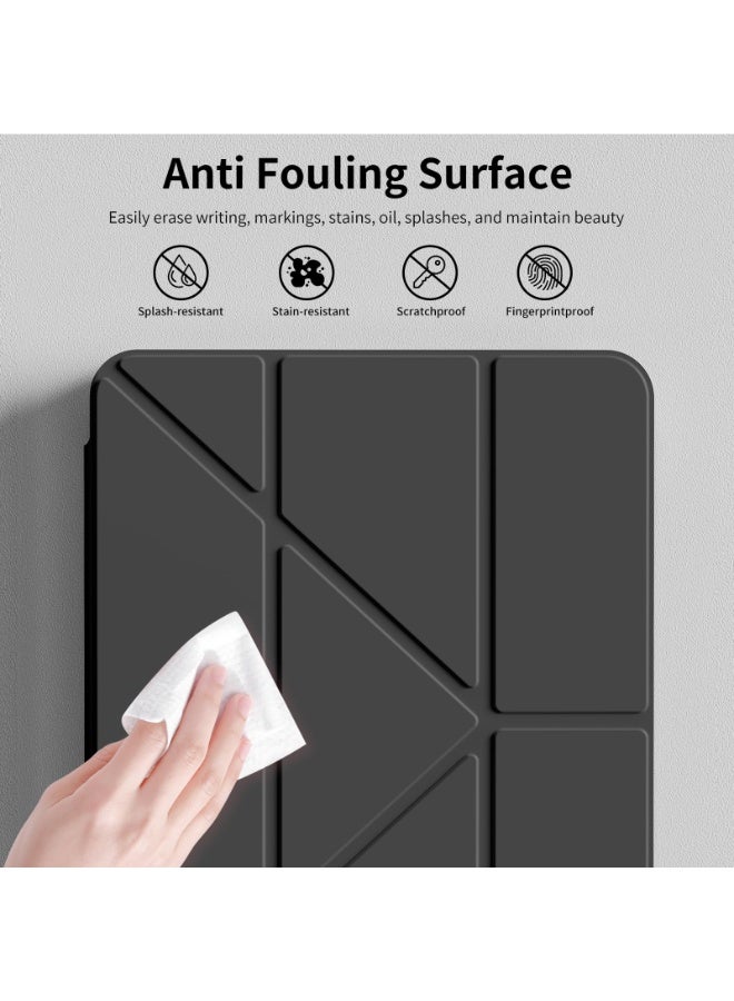 for Samsung Galaxy Tab A9 Case Cover, Triple Fold Y-shaped Design, Multi Angle, Leather Tablet Cover With Pen Slot, Automatic Wake-up/sleep, Black - Image 4