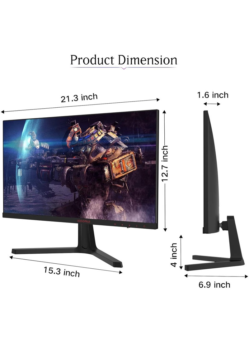 24 Inch Computer Monitor -FHD 1080P Gaming Monitor 165Hz VA 1ms, Adaptive Sync Technology, LED Monitors with Ultra-Thin, HDMI X2 /DP, VESA Compatible, Tilt Adjustable, Eye Care 24E4