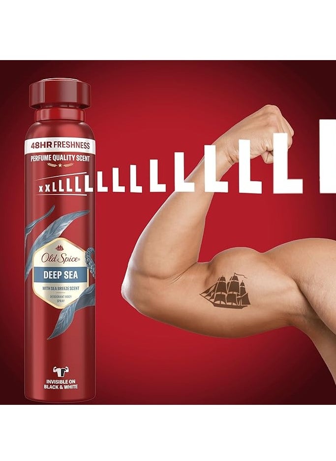 Old Spice - Pack Of 3 Old Spice Deep Sea Deodorant Body Spray for Men 150ml - Image 1
