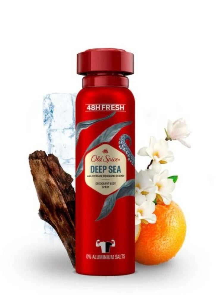 Old Spice - Pack Of 3 Old Spice Deep Sea Deodorant Body Spray for Men 150ml - Image 1