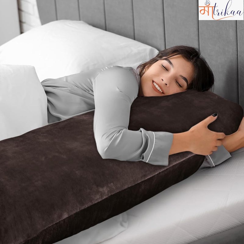 Maatrikaa Full Body Pillow Long Sleeping 54 x 18 Inches Velvet Pillow with Removable Cover for Side Sleeping Hugging Cuddling Relaxing Pregnancy Comfort - Image 5