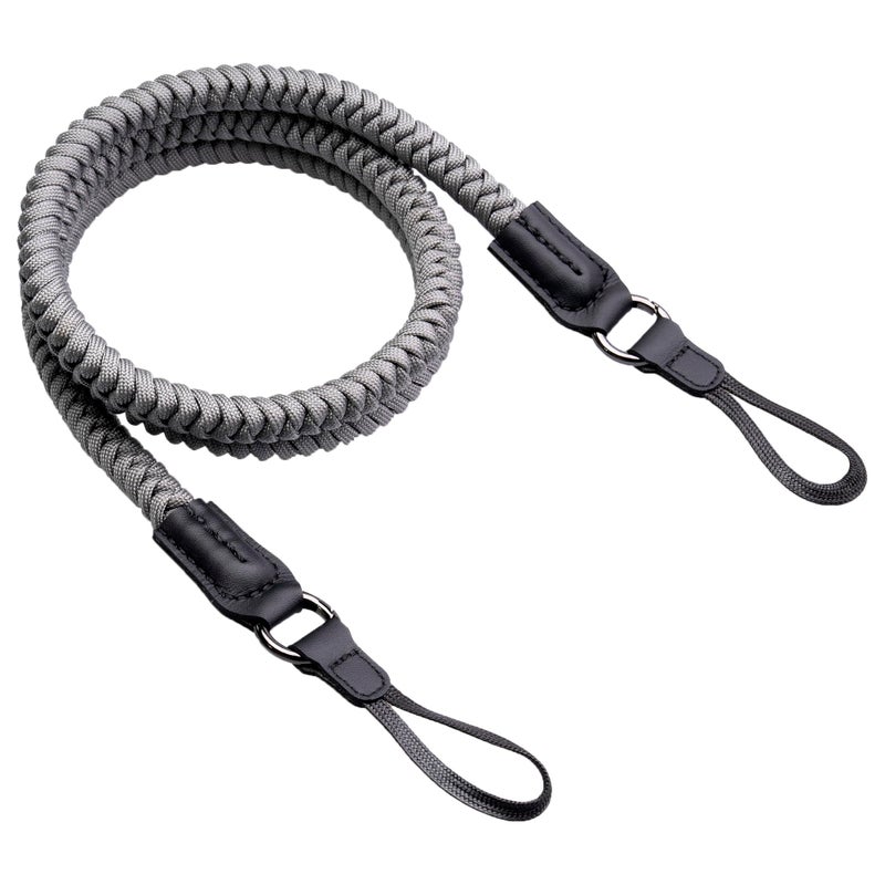 VKO Camera Strap,Quick Release Camera Shoulder Strap,Paracord Woven Portable Camera Neck Strap, for SLR DSLR Digital Mirrorless Camera(Grey) - Image 1