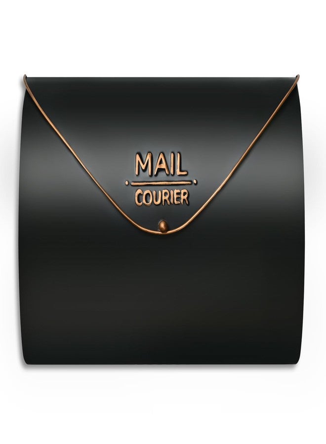ZSHAWN Outdoor Wall Mount Mailbox, 13 x 3.74 x 10.3 inch Black Waterproof Mail Box, Heavy Duty Wall-Mounted Mailboxes for Home, Envelopes, Magazines & Small Packages - Image 2