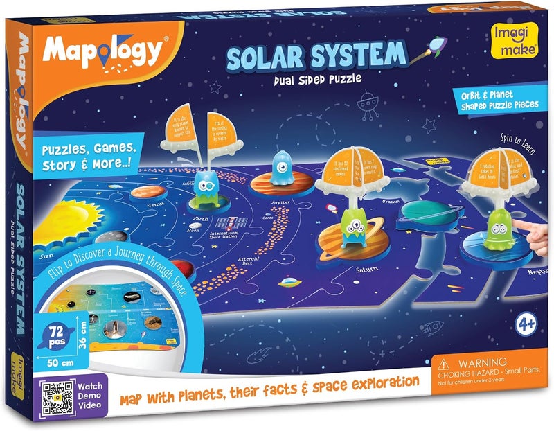 Imagimake Mapology Solar System | Educational Toys for Kids 5-7 | Space Toys | Puzzles for Ages 4-8 | 6 Year Old Boy & Girl Gifts - Image 2
