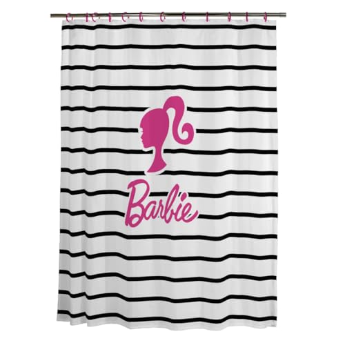 Franco Franco Barbie Glam 13 Piece Shower Curtain and Ring Set 100 Officially Licensed Product 