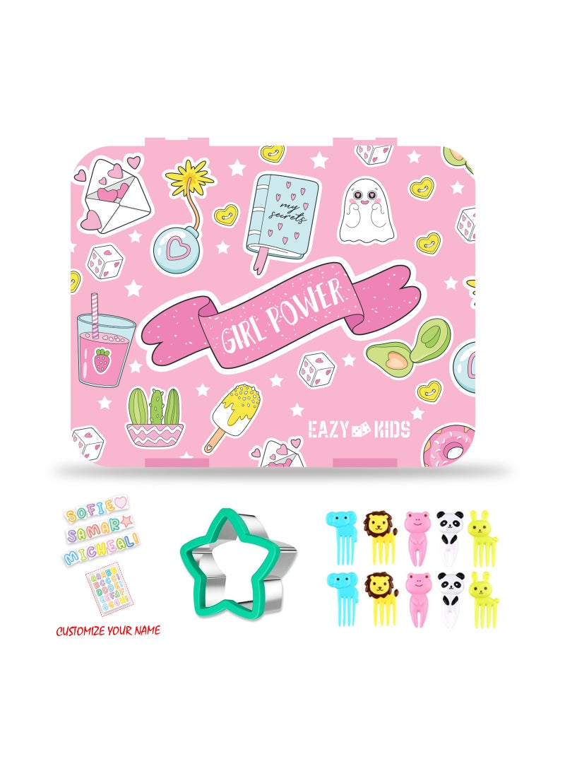 Eazy Kids Set Of 4 Back To School Combo Girl Power - Pink Purple - Image 2