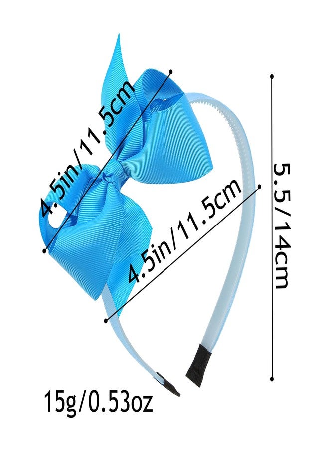 شيما ربطات شعر من شريط غروغرين من زيما، مقاس 4.5 بوصة، بألوان قوس قزح وألوان الباستيل، مناسبة للفتيات الصغيرات والمراهقات والأطفال، عبوة من 14 قطعة - Image 3