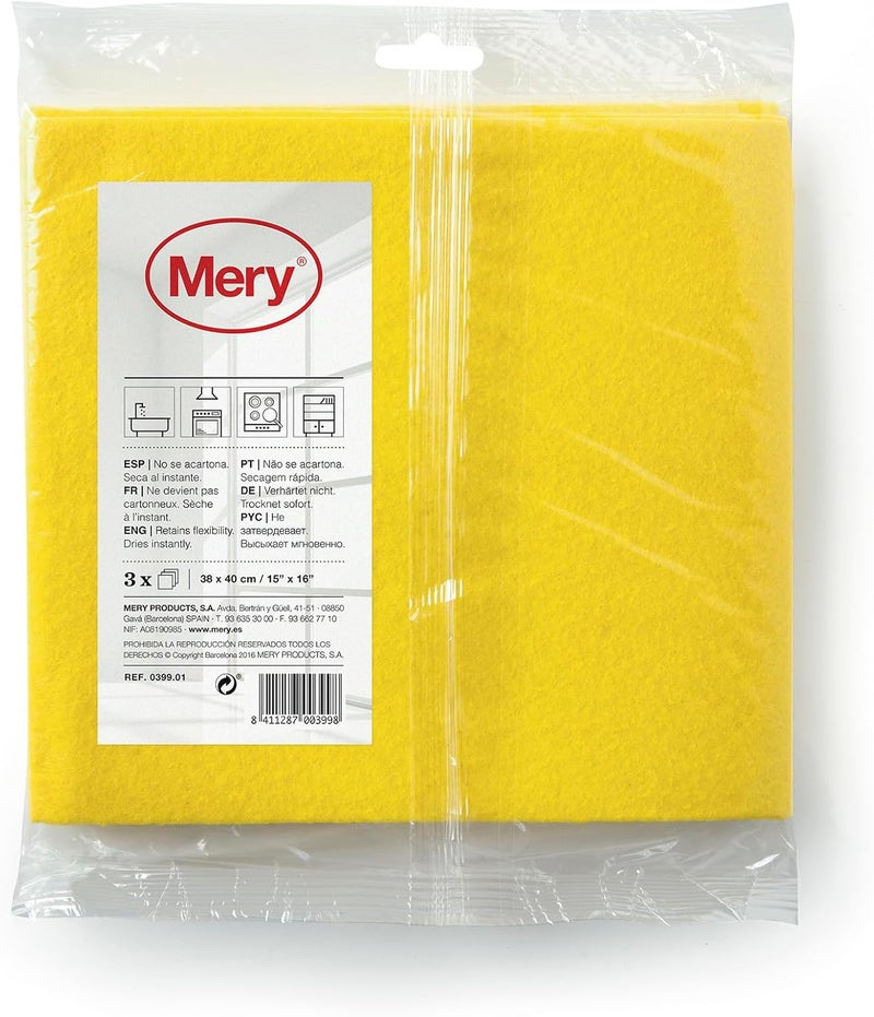 Mery Rayen/Merry Multipurpose Cloth 3-Pieces, Yellow, Lemon Tree, 0399.01 - Image 2