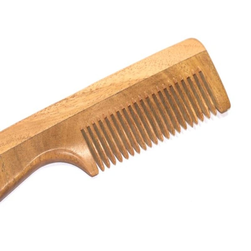 WITSOUL Natural Neem Wood Comb for Hair GrowthHair fallDandruff ControlSET OF 2 - Image 4