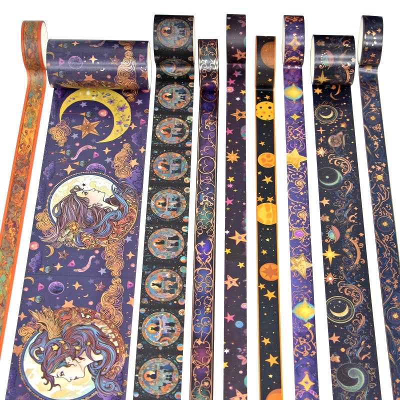 Geesinimo Washi Tape Set 29 Rolls, Magic Themed Decorative Paper Tapes for Halloween Journaling, Scrapbooking Supplies, Planners,DIY Crafts,Gift Wrapping - Image 4