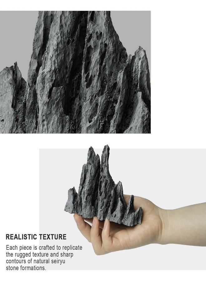 FZONE Aquarium Rocks Aquascaping, Micro Resin Seiryu Rock for Aquascaping - Image 5