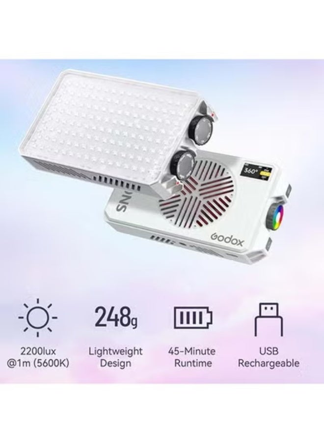 GODOX Litemons C30BI Led Video Panel Light,30W On Camera Pocket Lights CCT 2800K-6500K,3350mAh Rechargeable for Photography,Videographer and Vlogging - Image 2